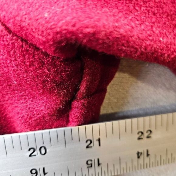 Vintage Woolrich Jacket Mens Medium Red Cruiser Wool Heavyweight Button Up Shirt - Picture 9 of 11